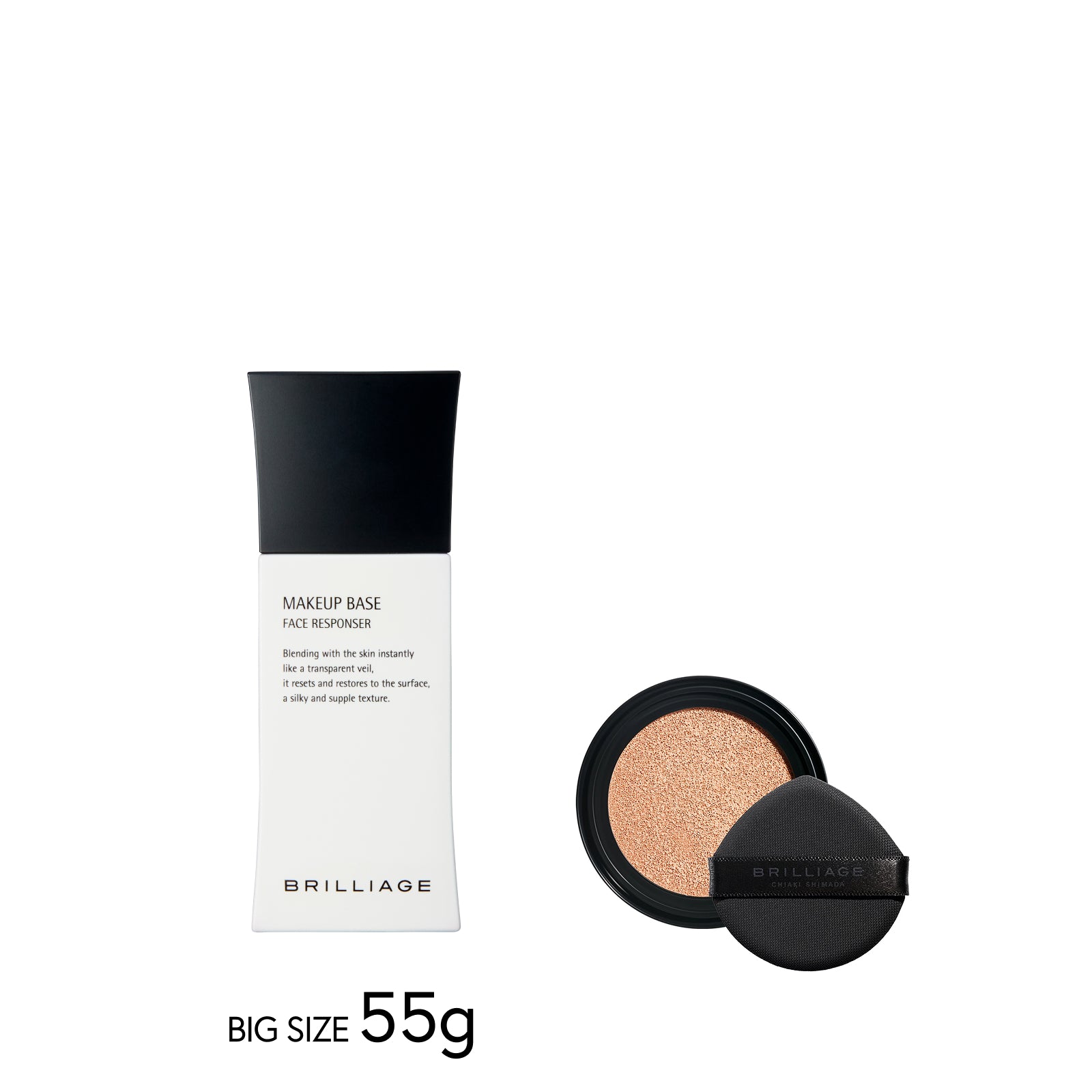 新品未使用　未開封BRILLIAGE クッションファンデセット　下地増量55g ベース増量55g】ライトヴェール クッションファンデーション リフィル
