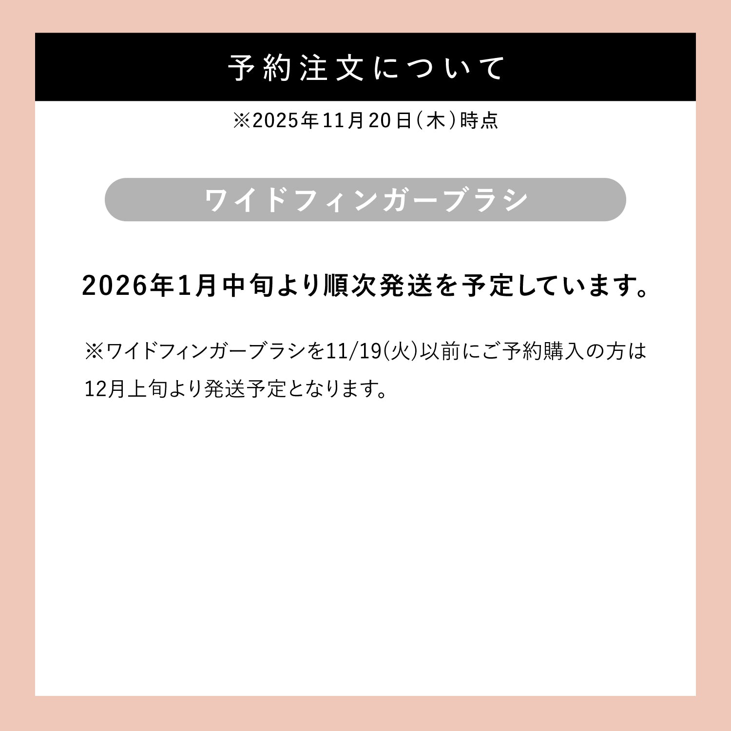 【予約販売】ワイドフィンガーブラシ -2026年1月中旬より順次発送-